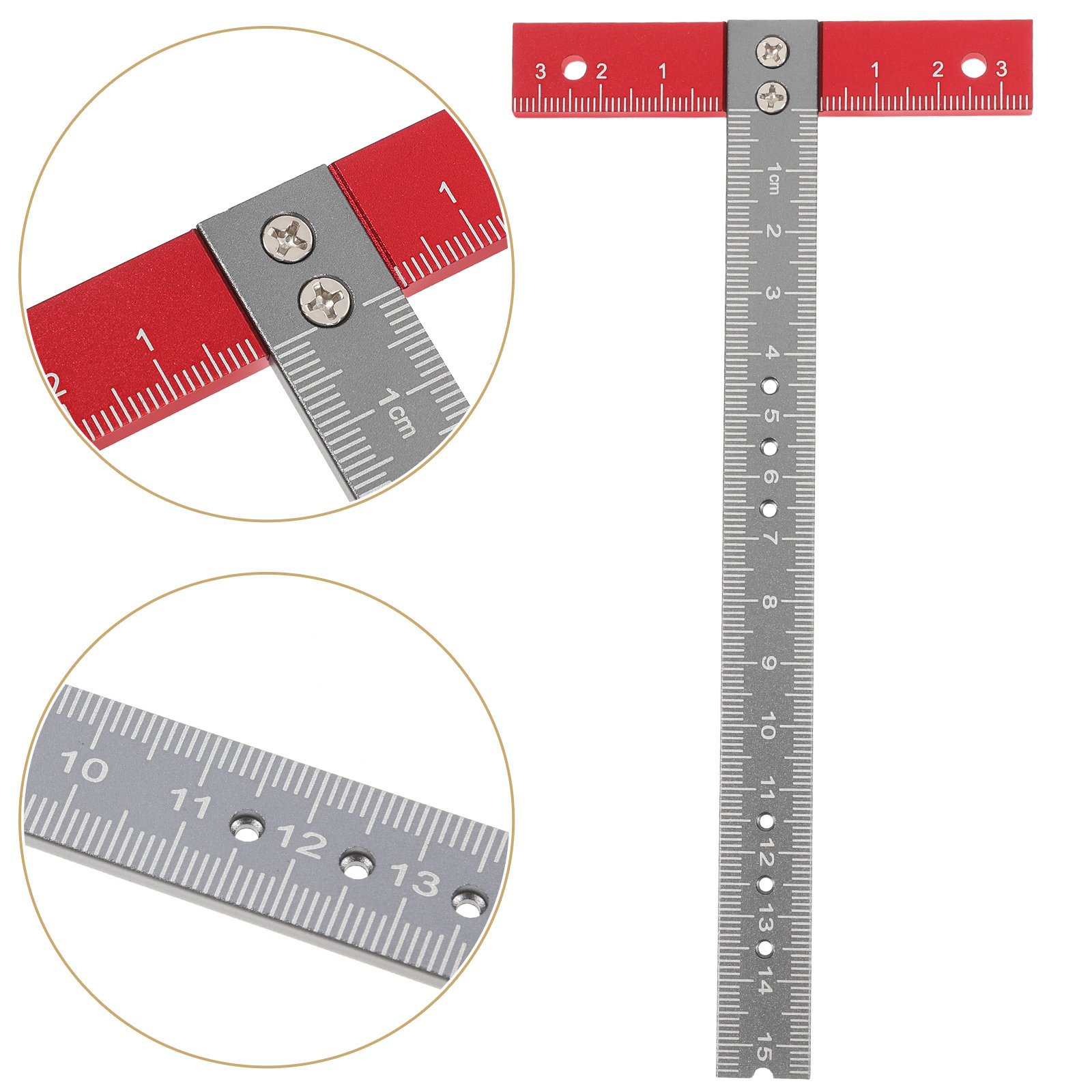 Woodworking Project - T Ruler Aluminum Alloy Precise Right