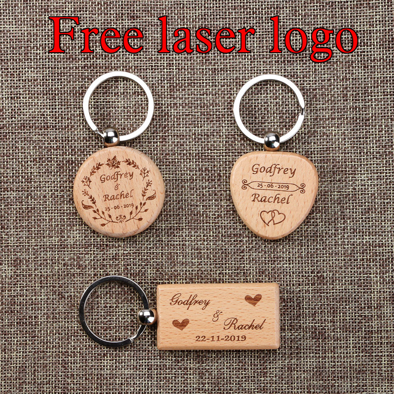 Woodworking Logo - Custom Wooden Keychain Laser Engraved Tags