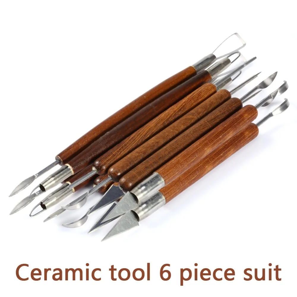 Wood Chisel Set - 6PCS Sculpting Tool Pottery Wood Handle