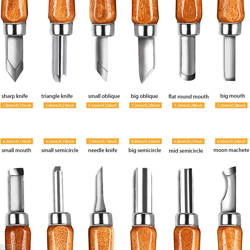 Woodworking Art - 12Pcs SK2 Woodworking Carving Tools Set,