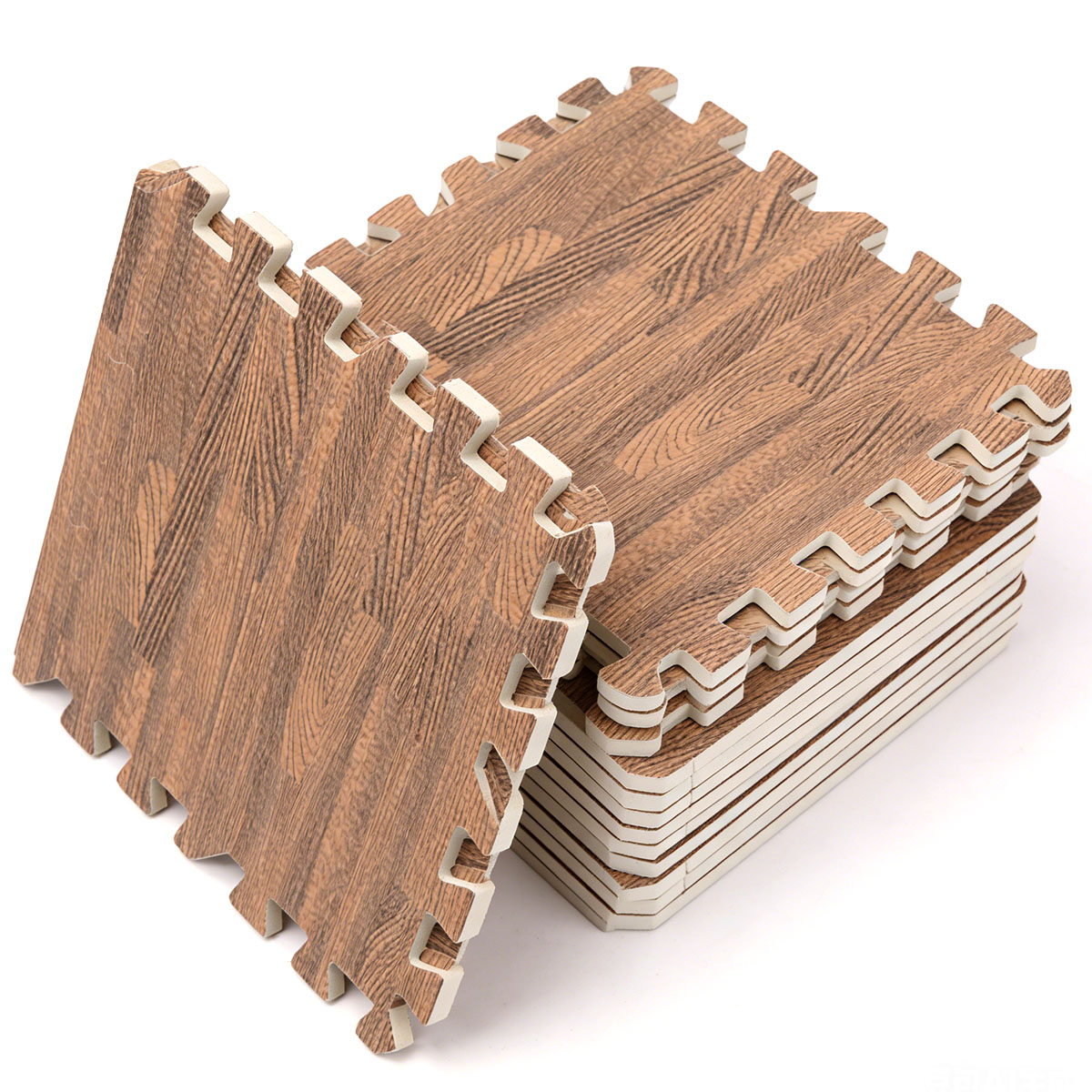 Woodworking Thicknesser - Wood Grain Interlocking EVA Foam Floor