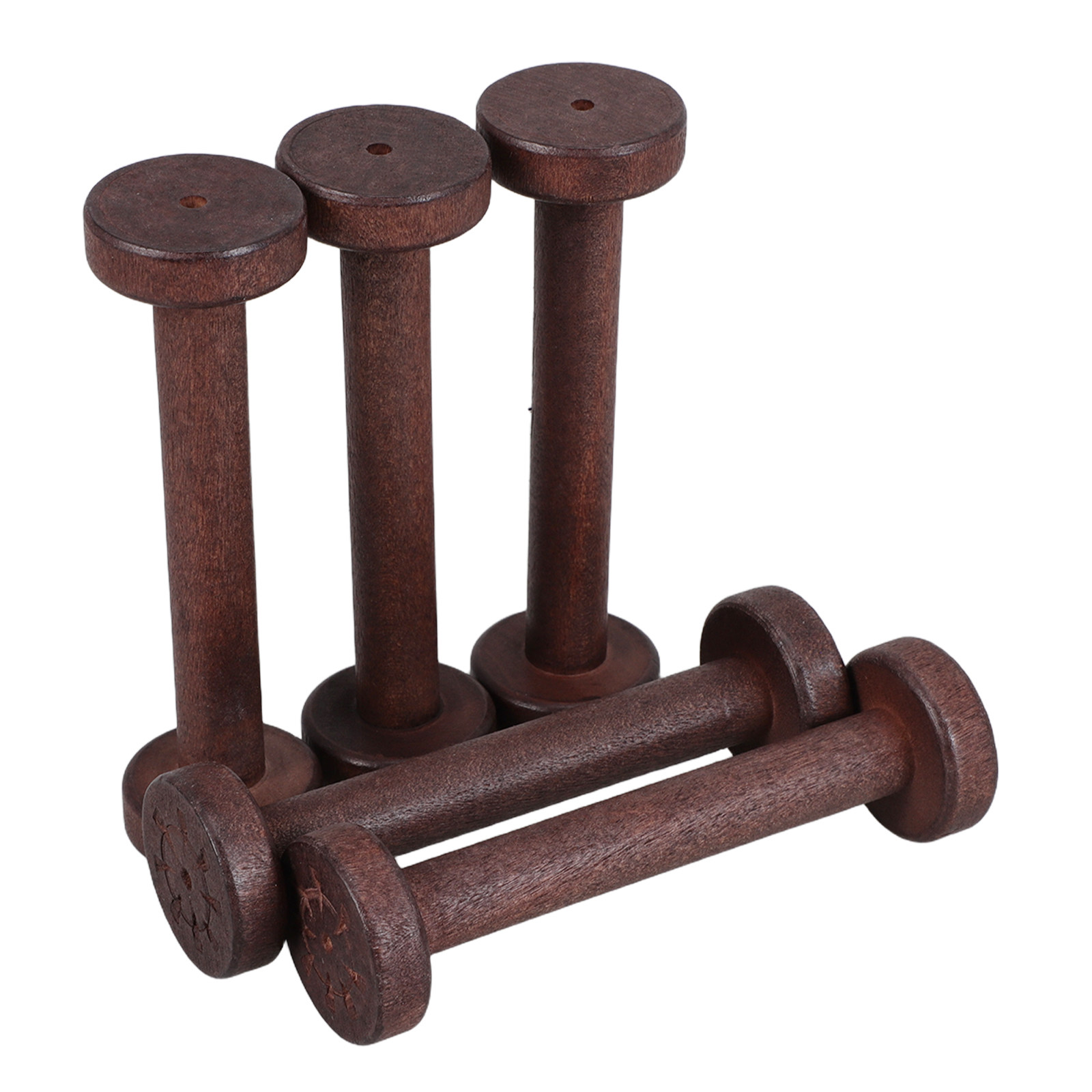5Pcs Wooden Spools for Crafts  - Woodworking Art 评论和价格