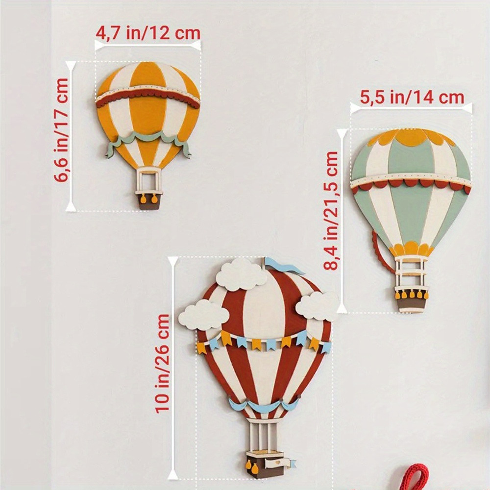 3D Wooden Hot Air Balloon Deco - Woodworking Zone 评论和价格