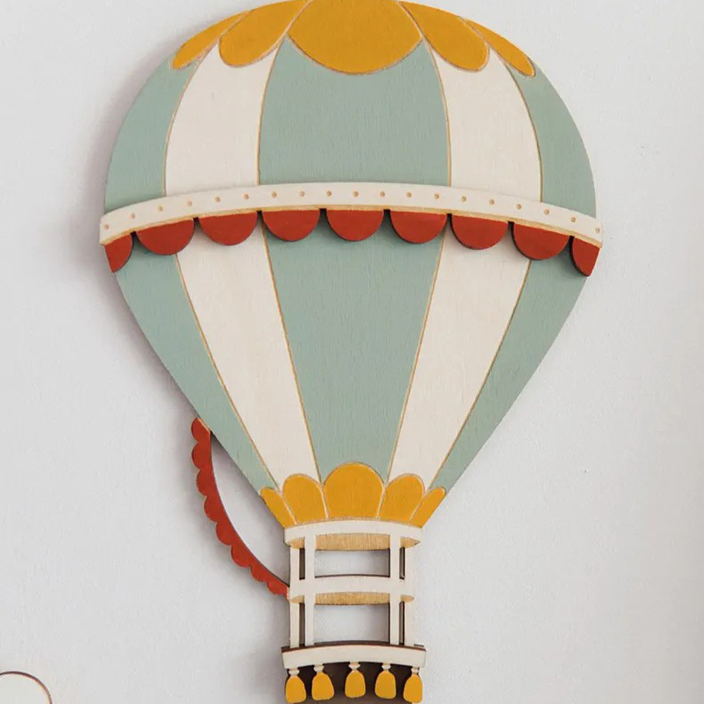 3D Wooden Hot Air Balloon Deco - Woodworking Zone 评论和价格