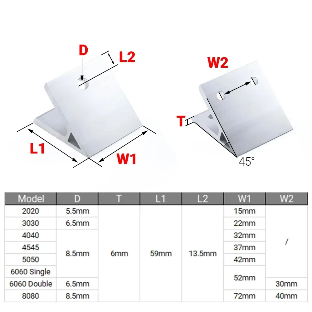 4Pcs 45 Degree Angle Corner Br - Woodworking Joint 评论和价格
