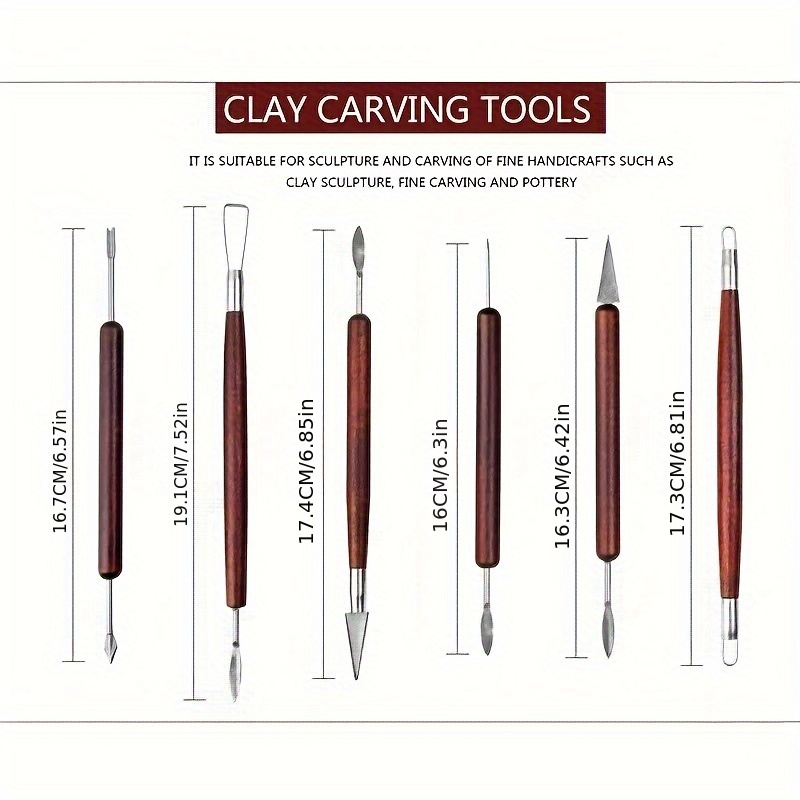 6PCS Sculpting Tool Pottery Wo - Wood Chisel Set 评论和价格