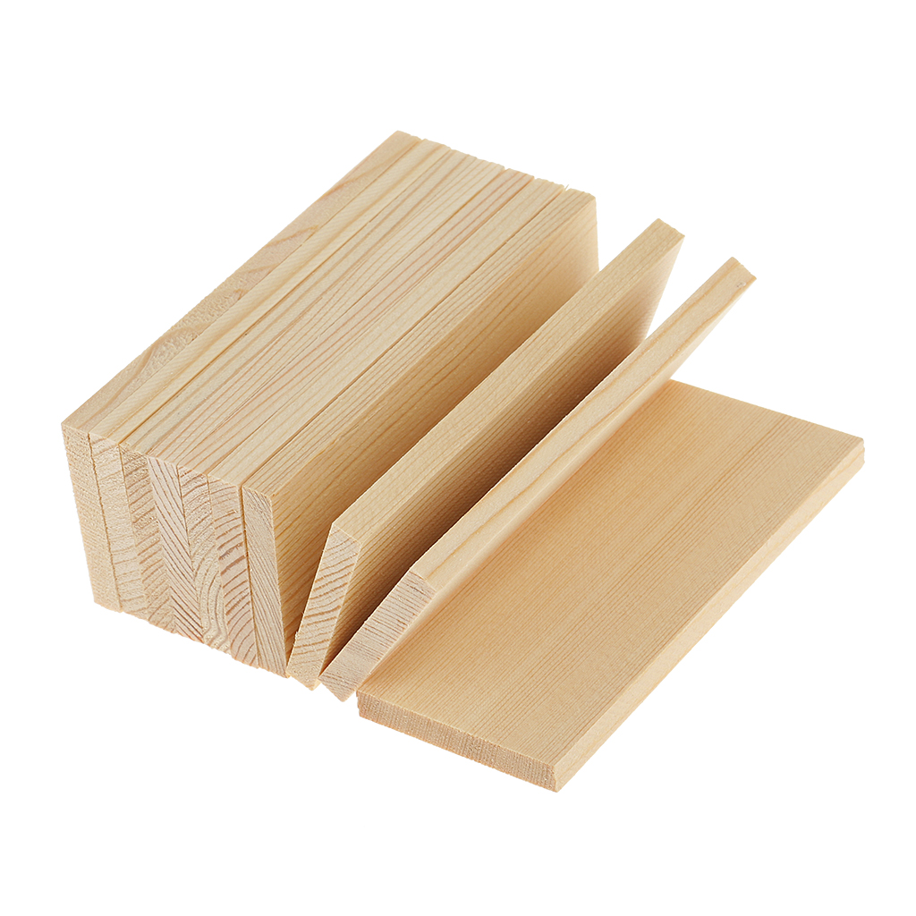 10Pcs Unfinished Wooden Rectan - Woodworking Zone 评论和价格