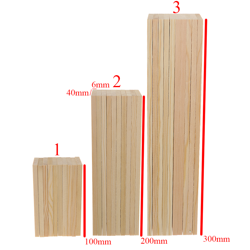 10Pcs Unfinished Wooden Rectan - Woodworking Zone 评论和价格