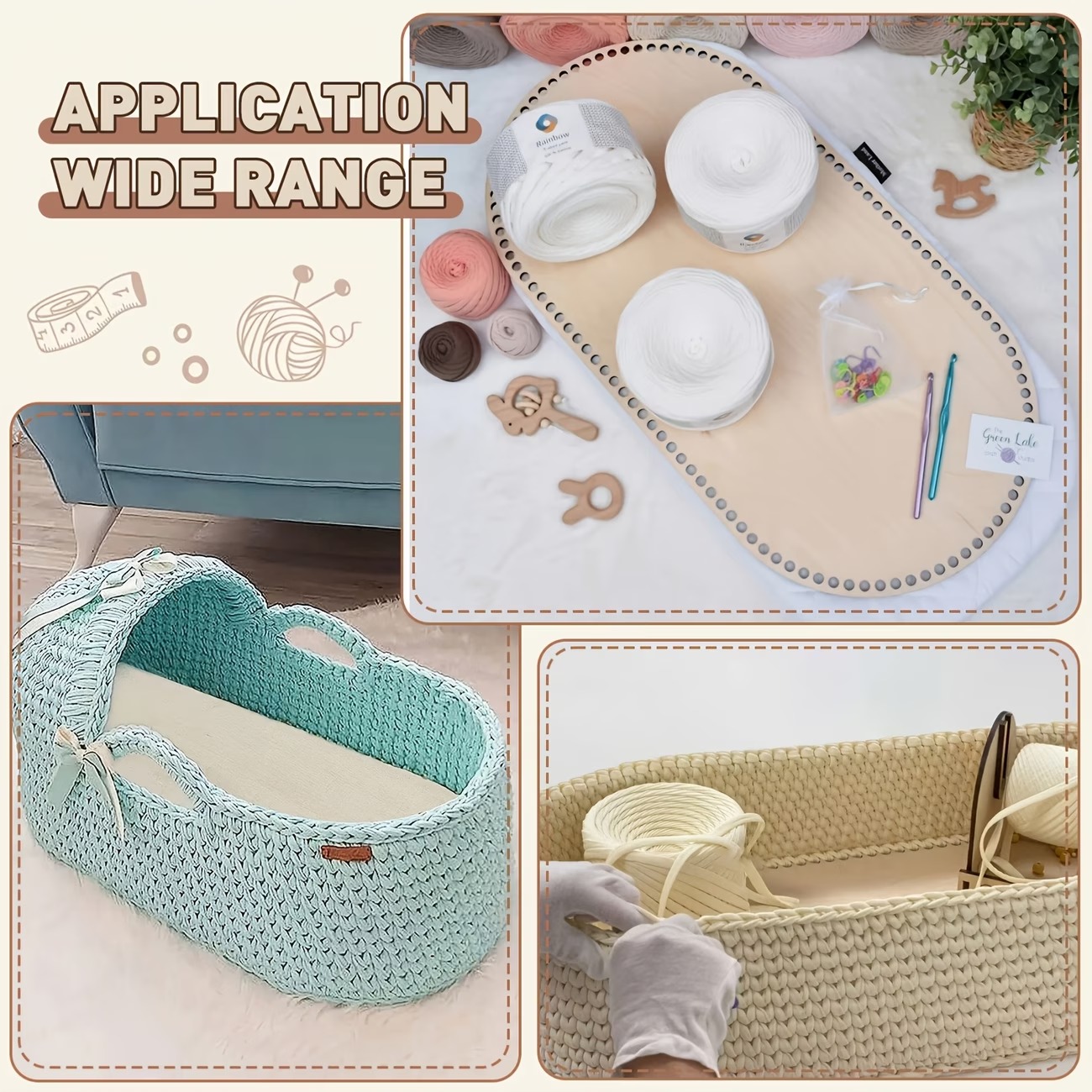 Large Moses Basket Wooden Base - Woodworking Art 评论和价格