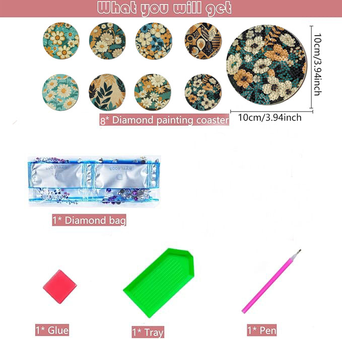8 Pieces DIY Diamond Painting  - Woodworking Art 评论和价格