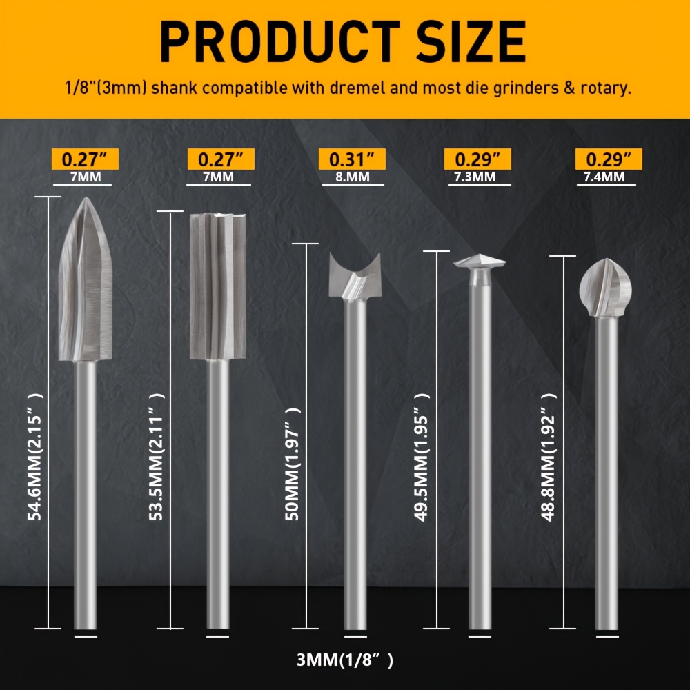 11PCS HSS Engraving Drill Bits - Woodworking Videos 评论和价格