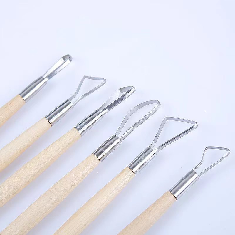 6PCS wooden handle wax pottery - Wood Chisel Set 评论和价格
